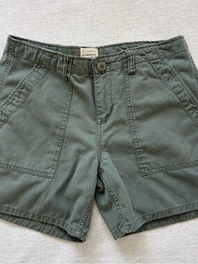 Sanctuary Olive Green Mid-Rise Utility Shorts